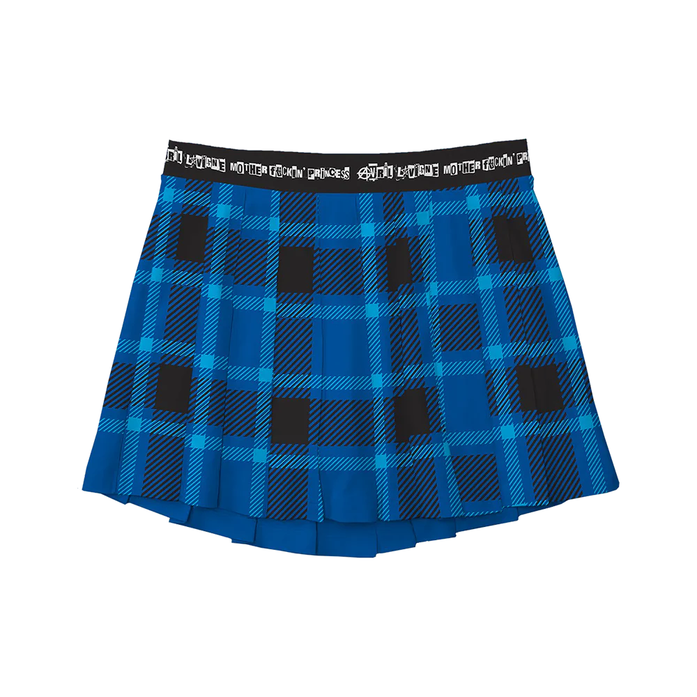 Black blue plaid skirt hotsell